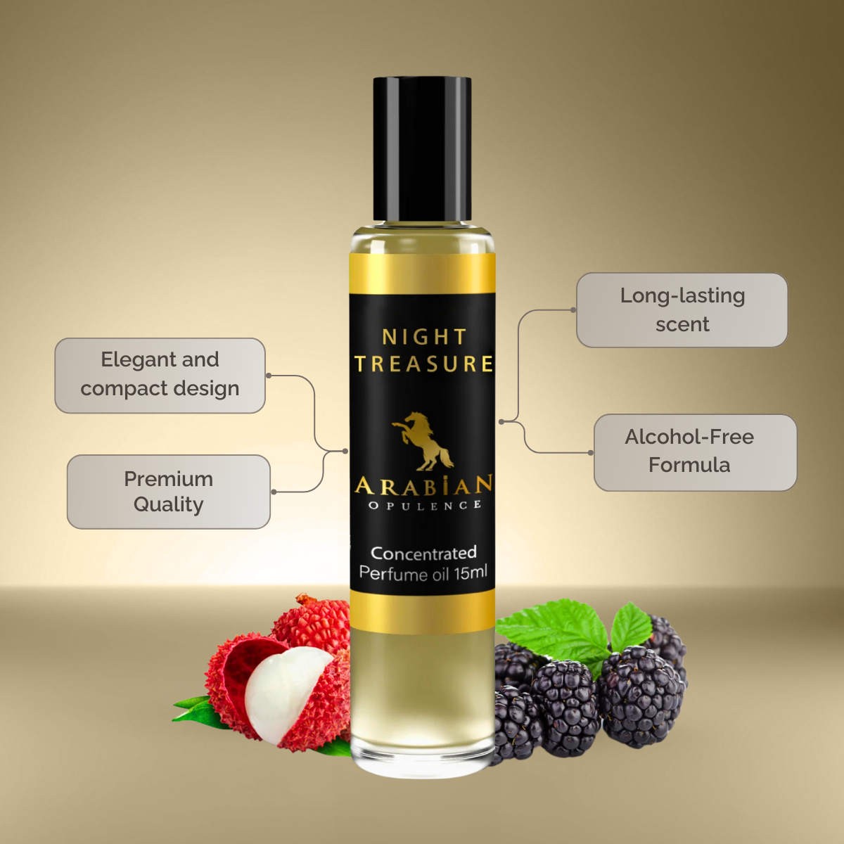 FR183 Night Treasure Perfume Body Oil | Alcohol-Free | 15ml