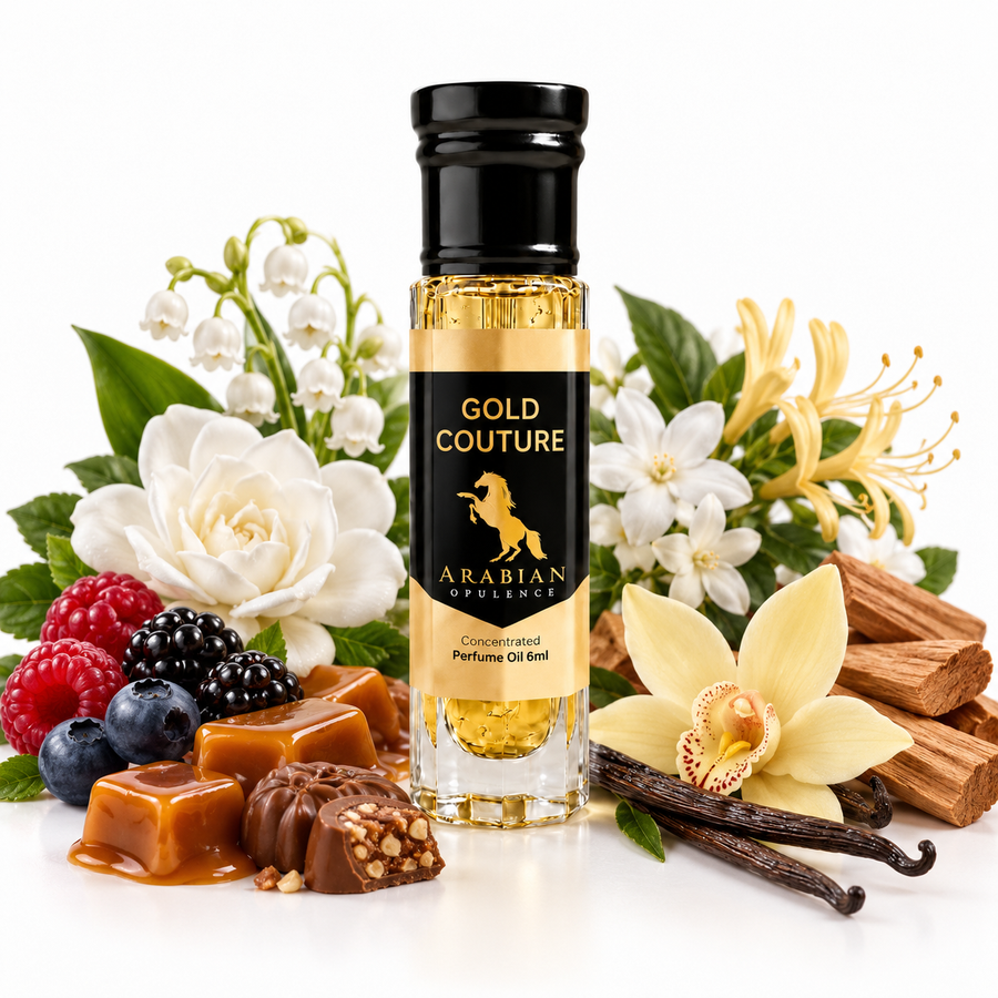 FR137 GOLD COUTURE - A Foral-Fruity Gourmand Perfume Body Oil For Women | Long-Lasting Alcohol-Free Fragrance
